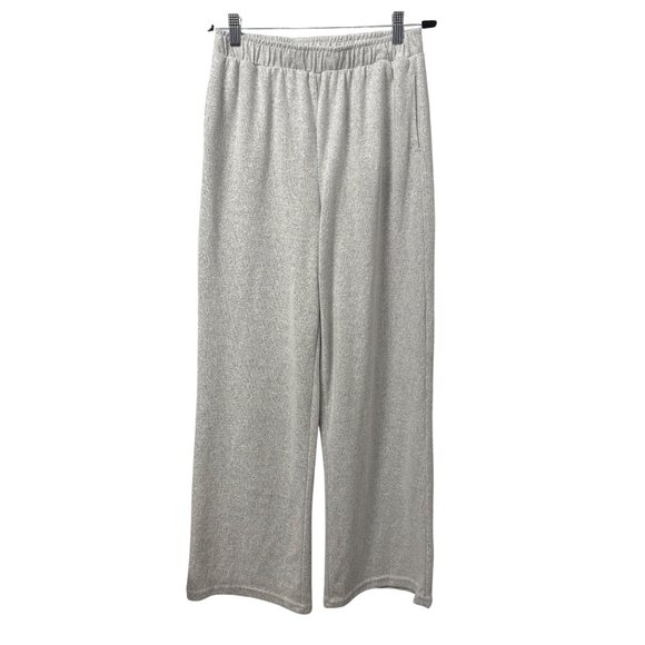 Gray High Rise Elastic Waist Soft Wide-Leg Comfortable Lounge Pants Womens M - Picture 1 of 6